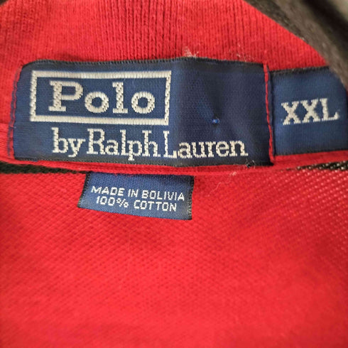 ポロバイラルフローレン Polo by RALPH LAUREN 90S ポニー刺繍 L/S ボーダーポロシャツ メンズ XXL