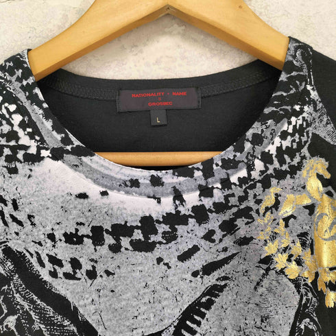 NATIONALITY+NAME=GROSBEC Y2K グラフィックデザイン Tシャツ メンズ L