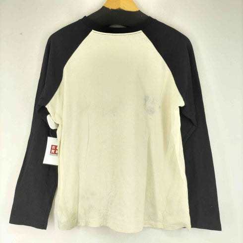 レースカープリント ラグランTシャツ レディース