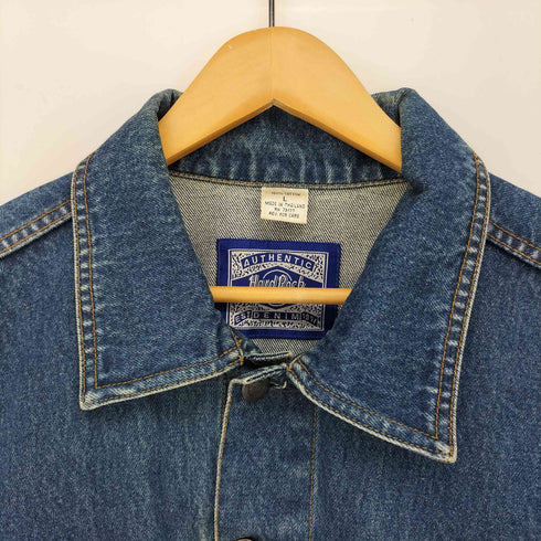 ハードロックカフェ Hard Rock Cafe 両面 ロゴ 刺繍 デニム トラッカー ジャケット メンズ import:M