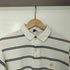 ブルックスブラザーズ BROOKS BROTHERS 90s USA製 GOLDEN FLEECE 金羊 刺繍 鹿の子 ピケ ボーダー ポロシャツ メンズ import:M