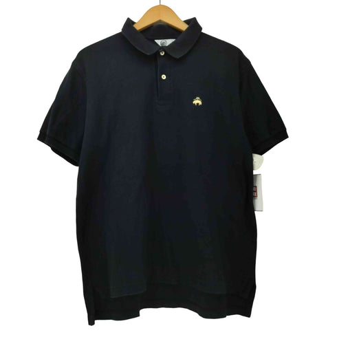 ブルックスブラザーズ BROOKS BROTHERS 90s USA製 GOLDEN FLEECE 金羊 刺繍 鹿の子 ピケ ボーダー ポロシャツ メンズ import:M