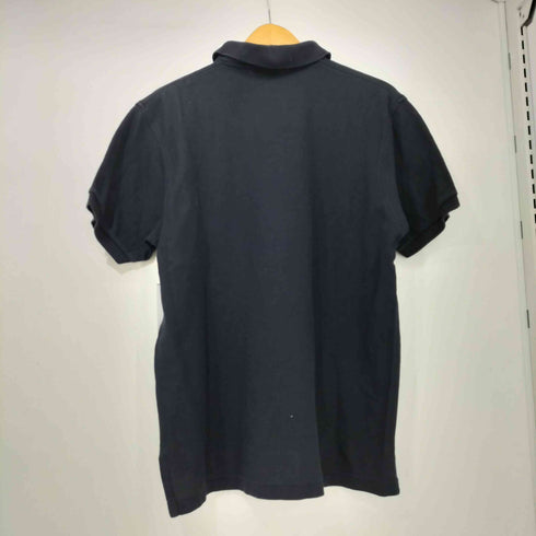 ブルックスブラザーズ BROOKS BROTHERS 90s USA製 GOLDEN FLEECE 金羊 刺繍 鹿の子 ピケ ボーダー ポロシャツ メンズ import:M