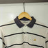 ブルックスブラザーズ BROOKS BROTHERS 90s USA製 GOLDEN FLEECE 金羊 刺繍 鹿の子 ピケ ボーダー ポロシャツ メンズ import:M