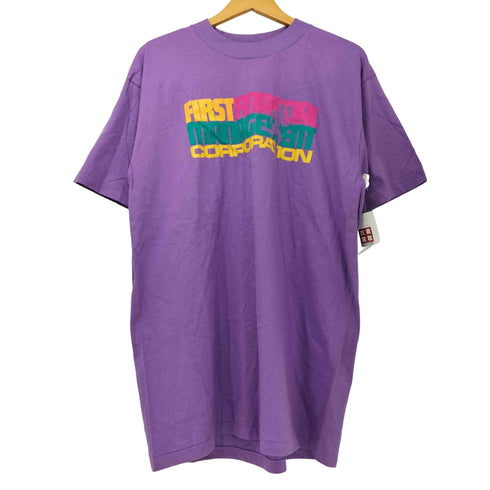 オニータ ONEITA 90s USA製 企業ロゴ プリント シングルステッチ S/S Tシャツ メンズ import:XL