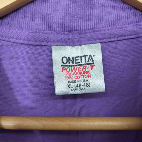 オニータ ONEITA 90s USA製 企業ロゴ プリント シングルステッチ S/S Tシャツ メンズ import:XL