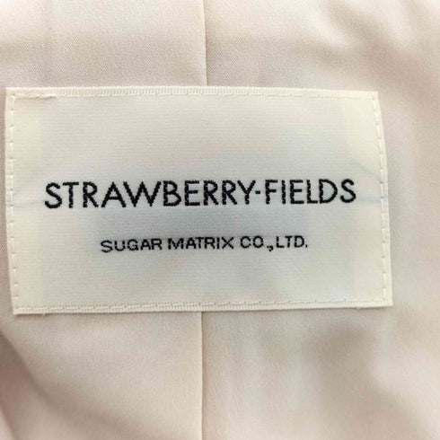 ストロベリーフィールズ STRAWBERRY-FIELDS 袖 チュール フリル ノーカラー コート レディース FREE