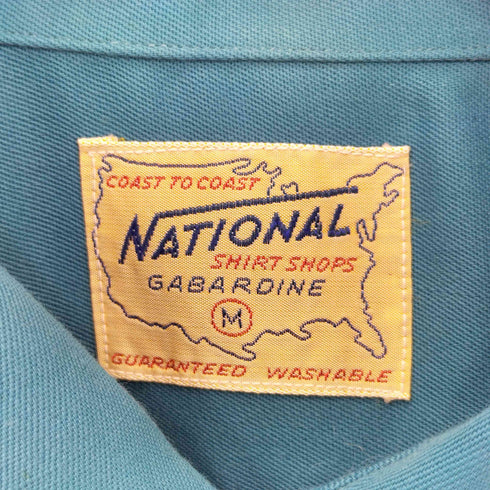 NATIONAL 60S オープンカラー フロントボタン シャツ メンズ M