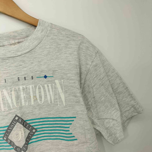 オニータ ONEITA 90s USA製 Provincetown 発泡プリント シングルステッチ S/S Tシャツ メンズ import:L