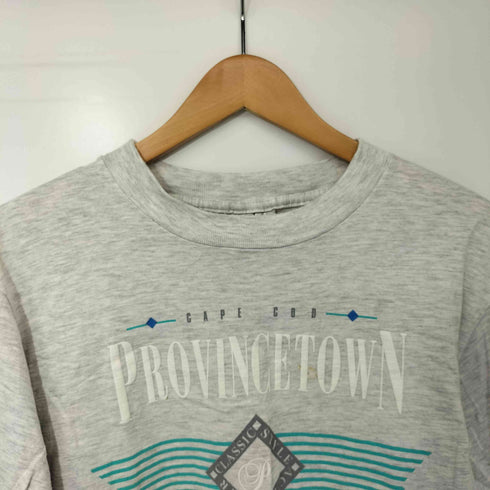 オニータ ONEITA 90s USA製 Provincetown 発泡プリント シングルステッチ S/S Tシャツ メンズ import:L