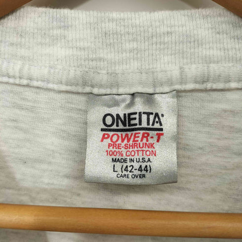 オニータ ONEITA 90s USA製 Provincetown 発泡プリント シングルステッチ S/S Tシャツ メンズ import:L