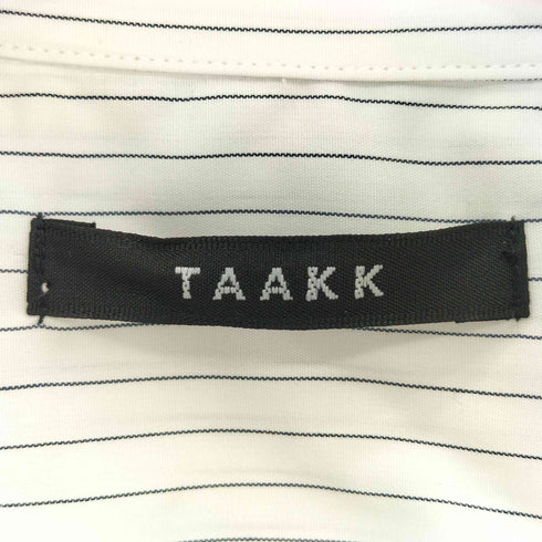 ターク TAAKK FLOWER EMBROIDERY REGULAR SHIRT ストライプ柄 フロントボタン レギュラーシャツ メンズ 2