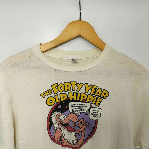 ヘインズ Hanes 70s USA製 The Forty Year Old Hippie Tシャツ メンズ import:L