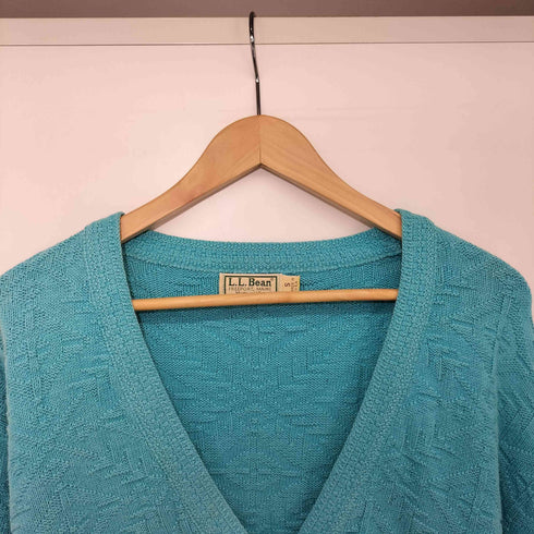 エルエルビーン L.L.Bean 80s USA製 ジャガード コットンニット カーディガン メンズ import:S