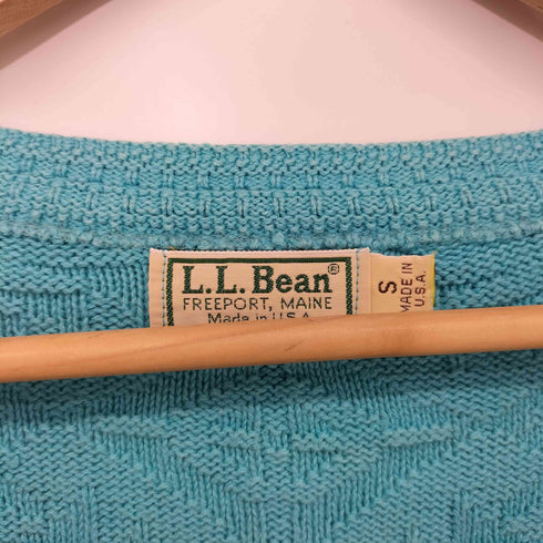 エルエルビーン L.L.Bean 80s USA製 ジャガード コットンニット カーディガン メンズ import:S