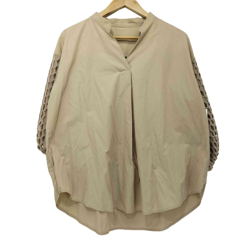 ドゥドゥ DouDou 23SS 袖レーススキッパーシャツ レディース FREE