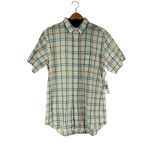 アイゾッドラコステ IZOD LACOSTE 80-90S BD S/S チェックシャツ メンズ import:L