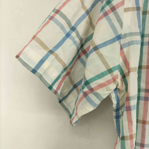 アイゾッドラコステ IZOD LACOSTE 80-90S BD S/S チェックシャツ メンズ import:L
