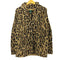 ローレンラルフローレン LAUREN RALPH LAUREN 90s ラムウール100 ハンドニット レオパード ネイティブ ショールカラー カーディガン レディース import:S