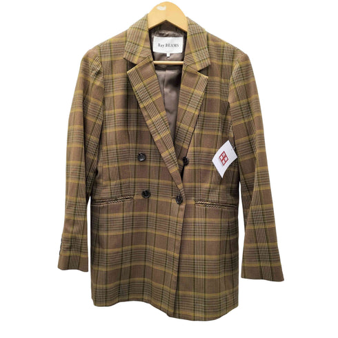 レイビームス Ray BEAMS 22SS チェック 4ボタン ダブルジャケット レディース JPN:1