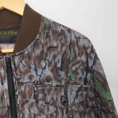 Hide’n pine 90s USA製 リップストップコットン ツリーカモ ブルゾン メンズ