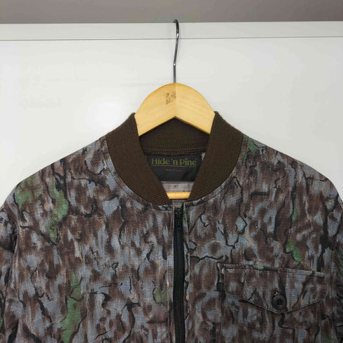 Hide’n pine 90s USA製 リップストップコットン ツリーカモ ブルゾン メンズ