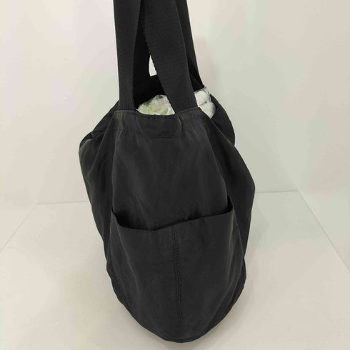 ダナキャランニューヨーク DKNY 00s Y2K ナイロン レザー トートバッグ レディース