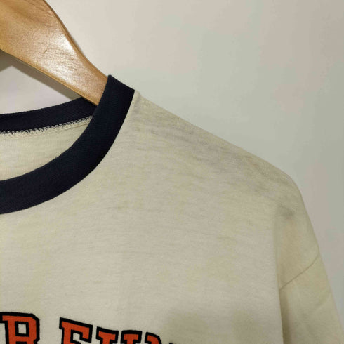 チャンピオン Champion 70s USA製 バータグ カレッジ プリント S/S リンガーTシャツ メンズ import:L