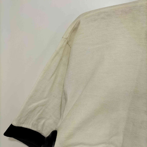 チャンピオン Champion 70s USA製 バータグ カレッジ プリント S/S リンガーTシャツ メンズ import:L