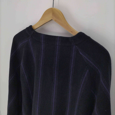 ユニクロ UNIQLO 25AW バタフライ刺繍 ストライプ柄 フリース オーバーサイズ カーディガン レディース 3xl