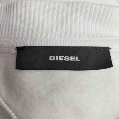 ディーゼル DIESEL ロゴ刺繍 アームギャザー クルーネックスウェット メンズ XXS