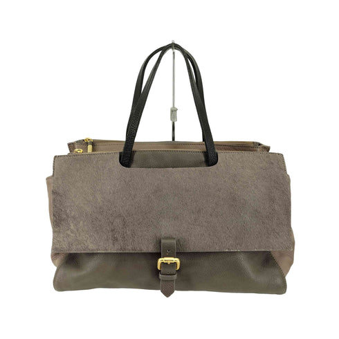 マッシモデュッティ Massimo Dutti ハラコ切替 レザー トートバッグ レディース