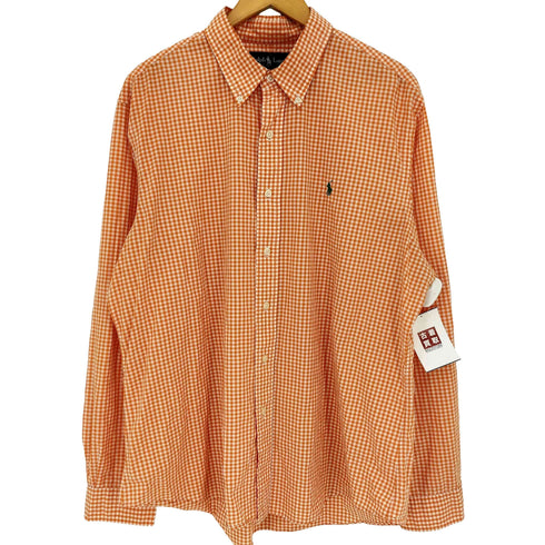 ラルフローレン RALPH LAUREN 90-00s CUSTOM FIT ポニー刺繍 ボタンダウンチェックシャツ メンズ import:XL