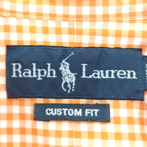 ラルフローレン RALPH LAUREN 90-00s CUSTOM FIT ポニー刺繍 ボタンダウンチェックシャツ メンズ import:XL