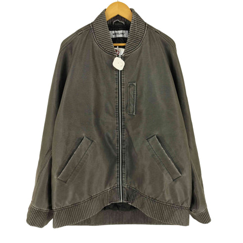 ホワイトランドブラックバーン WHITELAND BLACKBURN BIG PU MA-1 裏地キルティング フェイクレザージャケット メンズ FREE