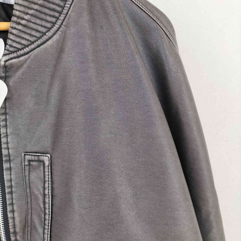 ホワイトランドブラックバーン WHITELAND BLACKBURN BIG PU MA-1 裏地キルティング フェイクレザージャケット メンズ FREE