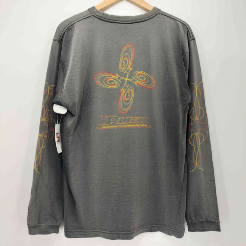 ピコ PIKO 00s Y2K ロゴ 袖プリント トライバル フェード L/S Tシャツ メンズ import:M