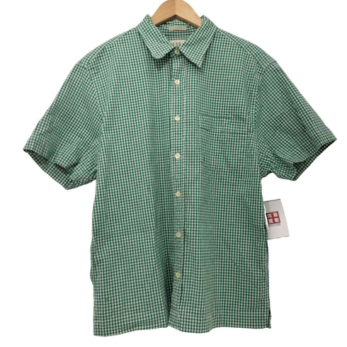 ギャップ Gap 90s OLD Stretch 白タグ ギンガムチェック S/S シャツ メンズ import:M