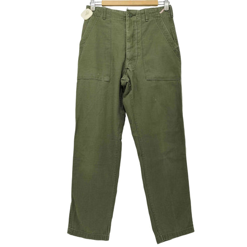 ユーエスアーミー U.S. ARMY 70s 75年製 OG-107 米軍 コットンサテン ベイカーパンツ メンズ 30×29