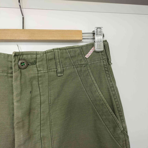 ユーエスアーミー U.S. ARMY 70s 75年製 OG-107 米軍 コットンサテン ベイカーパンツ メンズ 30×29