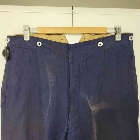 French vintage PARIS刻印シンチバック ユーロ ワークパンツ メンズ