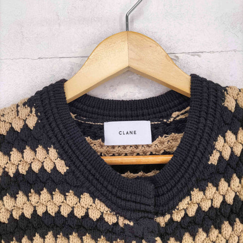 クラネ CLANE UNEVEN DOT HALF SLEEVE KNIT レディース FREE