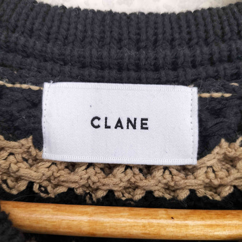 クラネ CLANE UNEVEN DOT HALF SLEEVE KNIT レディース FREE