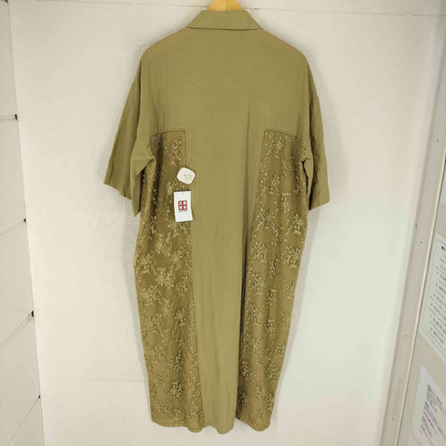 ウィルフリー willfully レース刺繍切替シャツワンピース レディース FREE