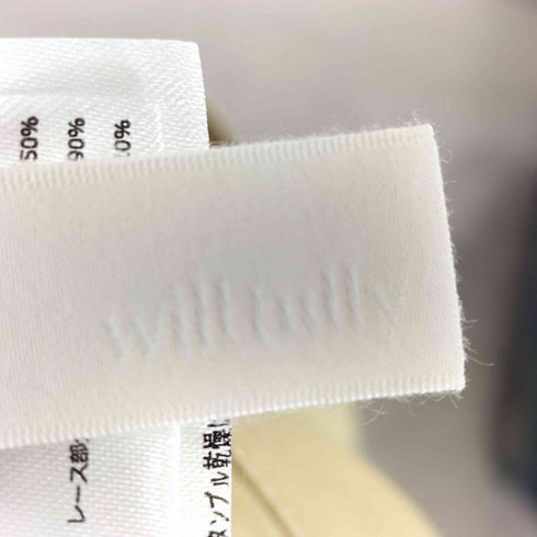 ウィルフリー willfully レース刺繍切替シャツワンピース レディース FREE