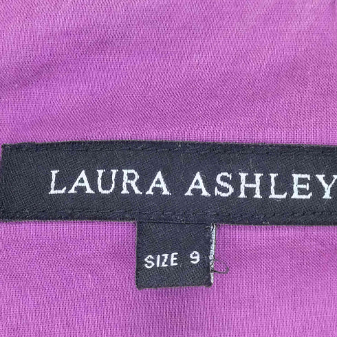 ローラアシュレイ LAURA ASHLEY ピンタック ノースリーブ コットン ワンピース レディース 9