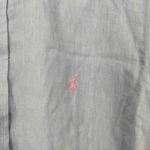ラルフローレン RALPH LAUREN ポニー刺繍 S/S リネンシャツ メンズ JPN:XL