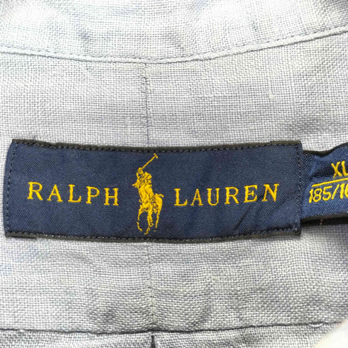 ラルフローレン RALPH LAUREN ポニー刺繍 S/S リネンシャツ メンズ JPN:XL
