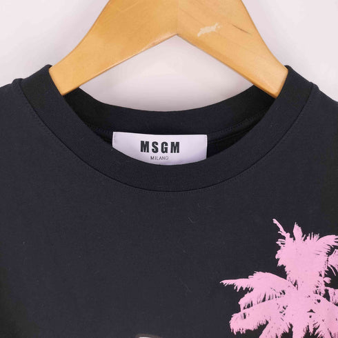 エムエスジーエム MSGM ロゴプリントクルーネックTシャツ レディース import:S