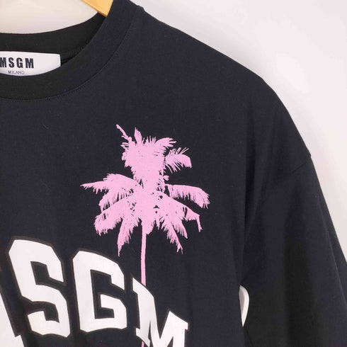 エムエスジーエム MSGM ロゴプリントクルーネックTシャツ レディース import:S